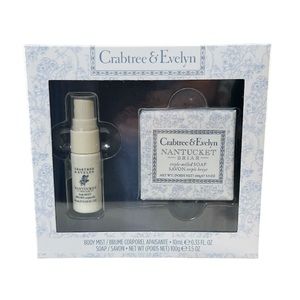 NEW Crabtree & Evelyn NANTUCKET BRIAR Soothing Body Mist &Triple Milled Soap Set